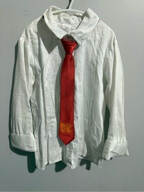 Donkey Kong Red Kids Tie - DK Embroidered Neck Tie